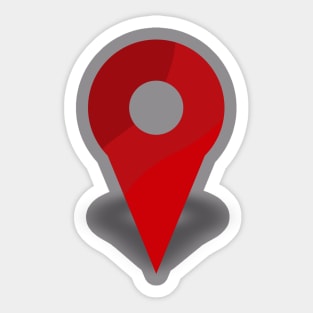 Location Map Pin Sticker